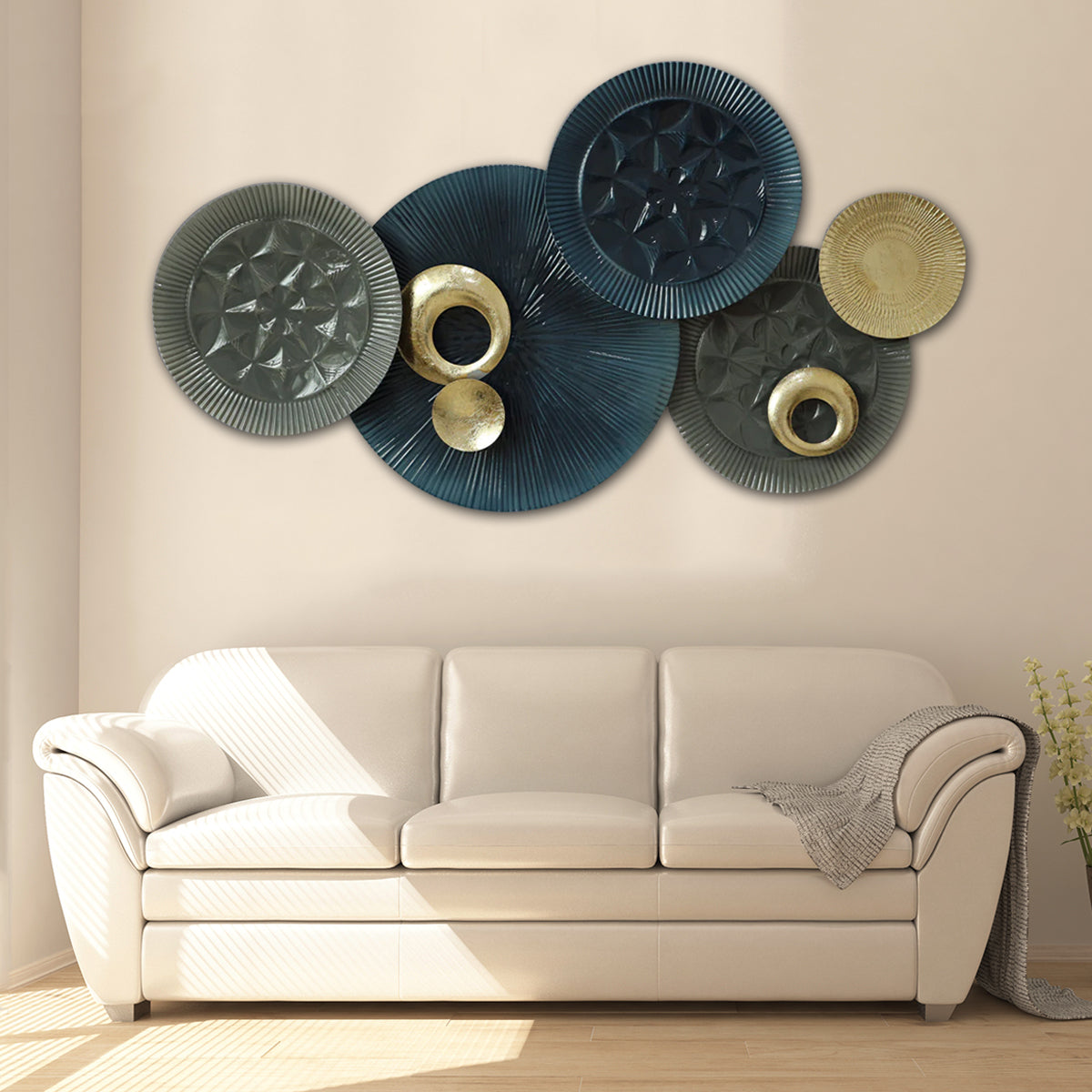 Circular Metal Wall Art Modern Round Metal Wall Decor Geometric