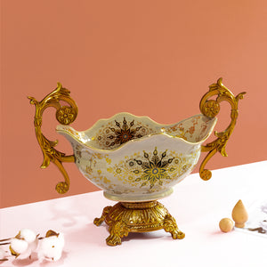 Riverside Ornate Antique Decorative Vase & Showpiece