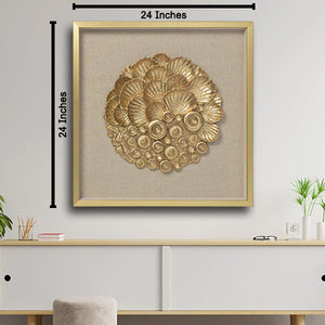 Rochester Gold Pearls Shadow Box Wall Decoration Piece