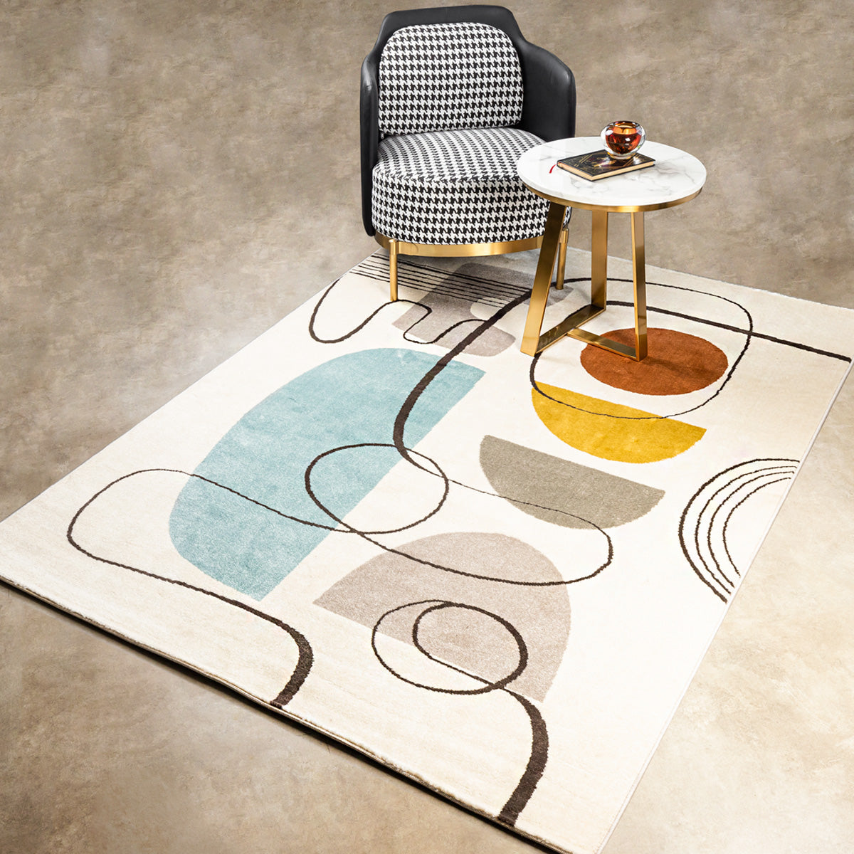 Verve Geometric cross pattern rug ( 5 X 7.5 Feet ) – Dekor Company