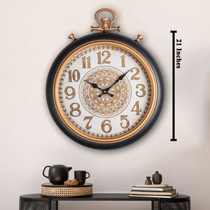 Rustic Gold Wall Clock