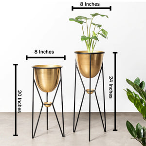 Fiesta Love: Set of Two Metal Planters