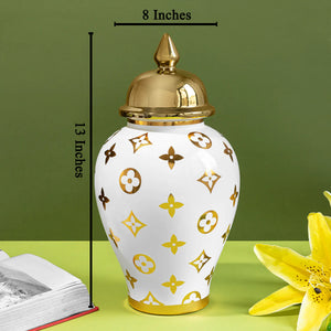 Splendid Starburst Decorative Ceramic Vase - Small