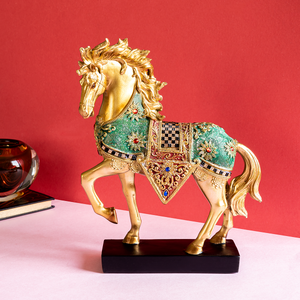 Linga War Horse Sculpture Decorative Showpiece