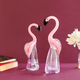 The Pink Flamingo Handblown Glass Decorative Showpiece - Pair