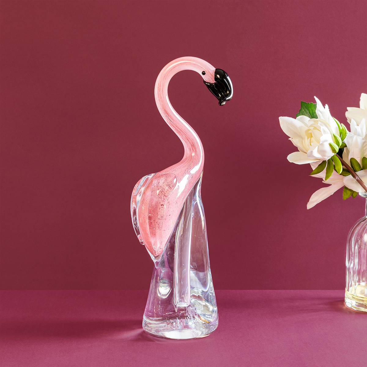 Pink best sale decorative glass