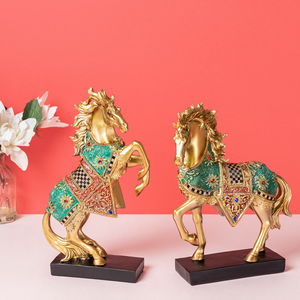 The Dynasty Horse Decorative Showpiece - Pair