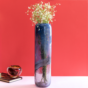 The Nightingale Textured Handblown Glass Vase - Big
