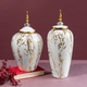 Scandinavian Marbled Decorative Ceramic Vase - Pair