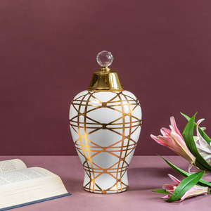 Vintage Hollywood Regency Decorative Ceramic Vase - Small