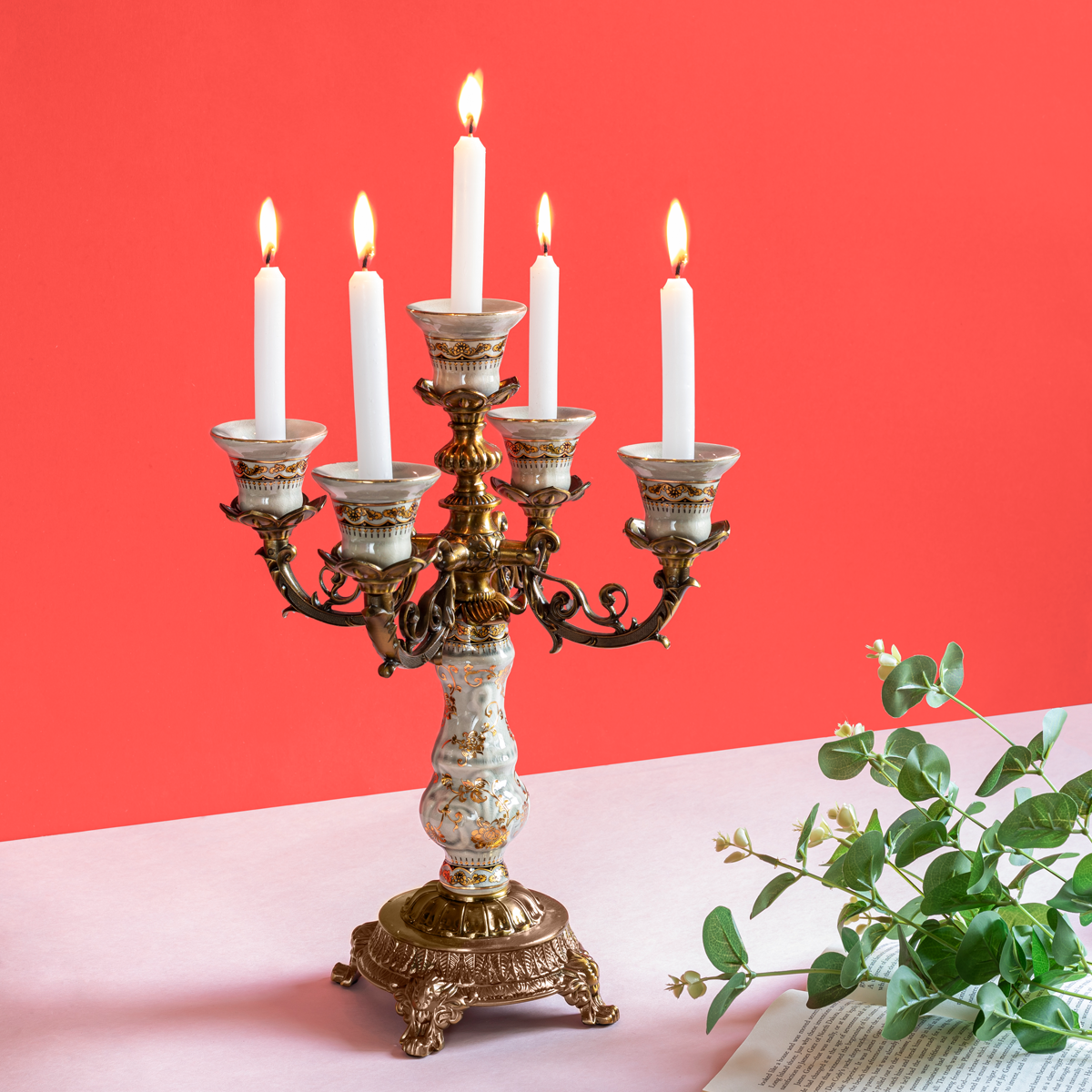 Virginia Five Piece Decorative Candle Stand