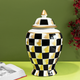 Checkered Radiance Decorative Ceramic Vase - Big
