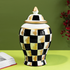 Checkered Radiance  Decorative Ceramic Vase And Showpiece - Medium