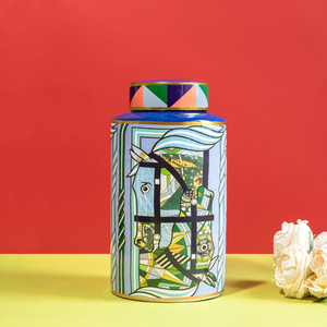 The Vibrant Song of Nature Decorative Ceramic Vase - Big