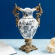 Blue Jay Floral Decorative Vase & Showpiece