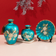 Floral Blue Charm Decorative Vases and Showpieces - Set of Three