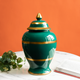 Emerald Sunburst Decorative Ceramic Vases - Big