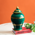 Emerald Sunburst Decorative Ceramic Vases & Items for Room Decoration - Medium