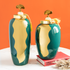 Gilded Filigree Decorative Ceramic Vase And Showpiece - Pair