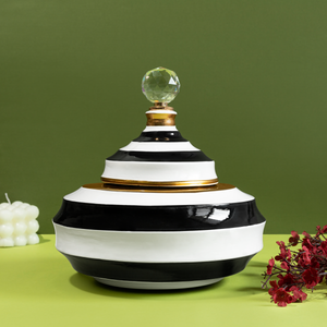 Regal Elegance Decorative Ceramic Vase - Small