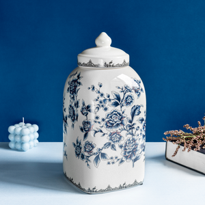 Floral Romance Ceramic Jar - Big