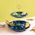Blue Majestic Two Tier Cake Plate