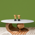 Amara Rose Gold Base Round Accent Table - Rose Gold (Stainless Steel)