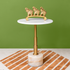 Pasadena Jade Stone and Stainless Steel Accent Table