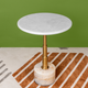 Pasadena Jade Stone and Stainless Steel Accent Table