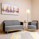 The Scottish Plaid Accent Sofa Set 2 Seater & Chair (Stainless Steel)
