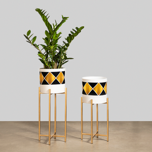 Elegance Personified Metal Planters : Set of Two