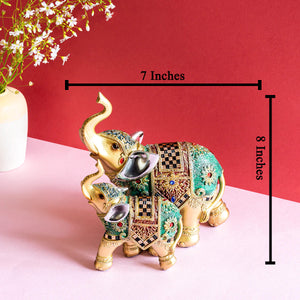 The Bengal Elephant Reign Decorative Showpiece - Pair