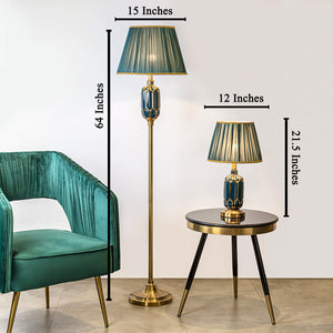The Crown Royal Table & Floor Decorative Lamp - Green Combo - Medium