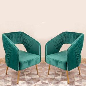 The Italian Pleated Accent lounge Chair Set of 2