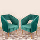 The Italian Pleated Accent lounge Chair Set of 2