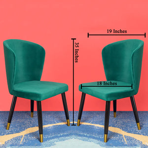 The Kelsey Dining Chair - Green Set of 2
