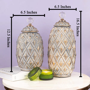 The Modern Bell Krater Ceramic Decorative Vase - Set of 2