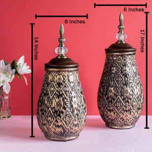 The Moroccan Tajine Ceramic Decorative Vase - Pair