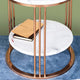 The Mystique Tube Double Decker Accent Side Table - Rose Gold (Stainless Steel)