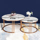 The Mystique Tube Set of 2 Nesting Coffee Table - Rose Gold (Stainless Steel)