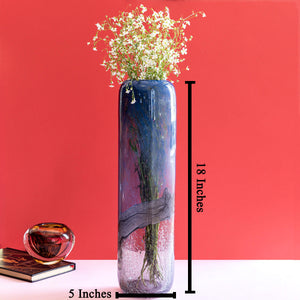 The Nightingale Textured Handblown Glass Vase - Big