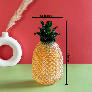 The Retro Pineapple Handblown Decorative Vase - Big