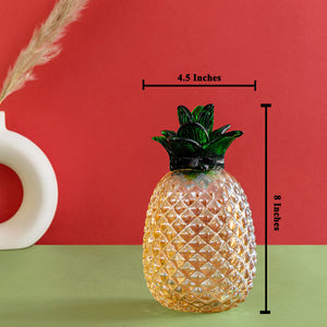The Retro Pineapple Handblown Decorative Vase - small
