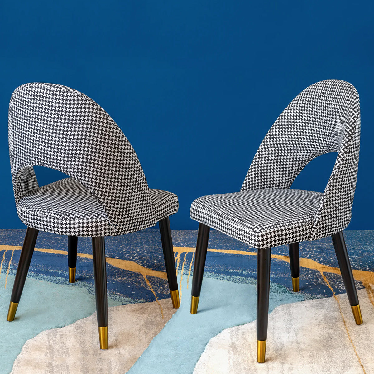 The Scottish Plaid Accent Dining Chair-Set of 2 | Dekor Company