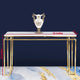 The Square Piped Marble Top Console Table - Gold (Stainless Steel)