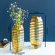 The Yellow Aua Drop Handblown Glass Vase - Pair