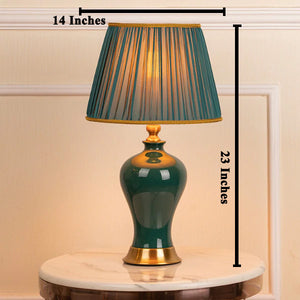 The green Comet Antique Decorative Table Lamp - Big