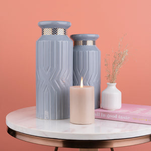 The Casablanca Chevron Decorative Ceramic Vase Set