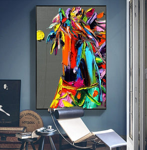 The Rainbow Horse Framed Canvas Print