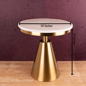 The Golden Sphere Accent Side Table (Stainless Steel)